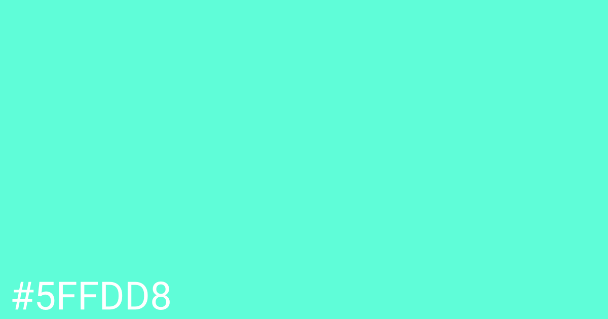 Hex color #5ffdd8 graphic