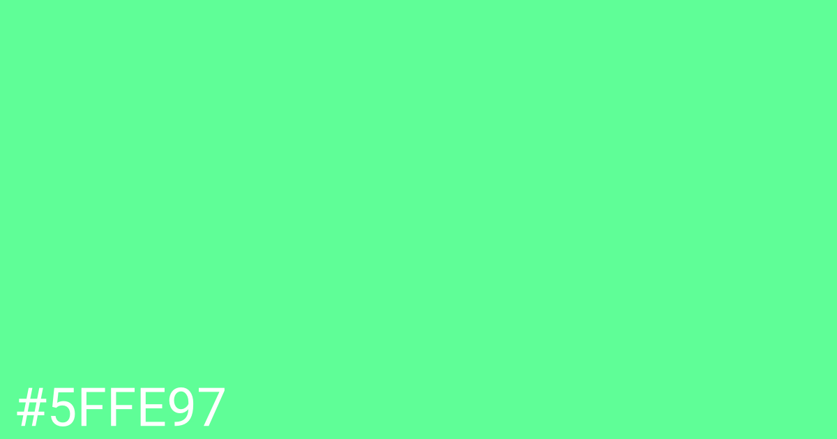 Hex color #5ffe97 graphic
