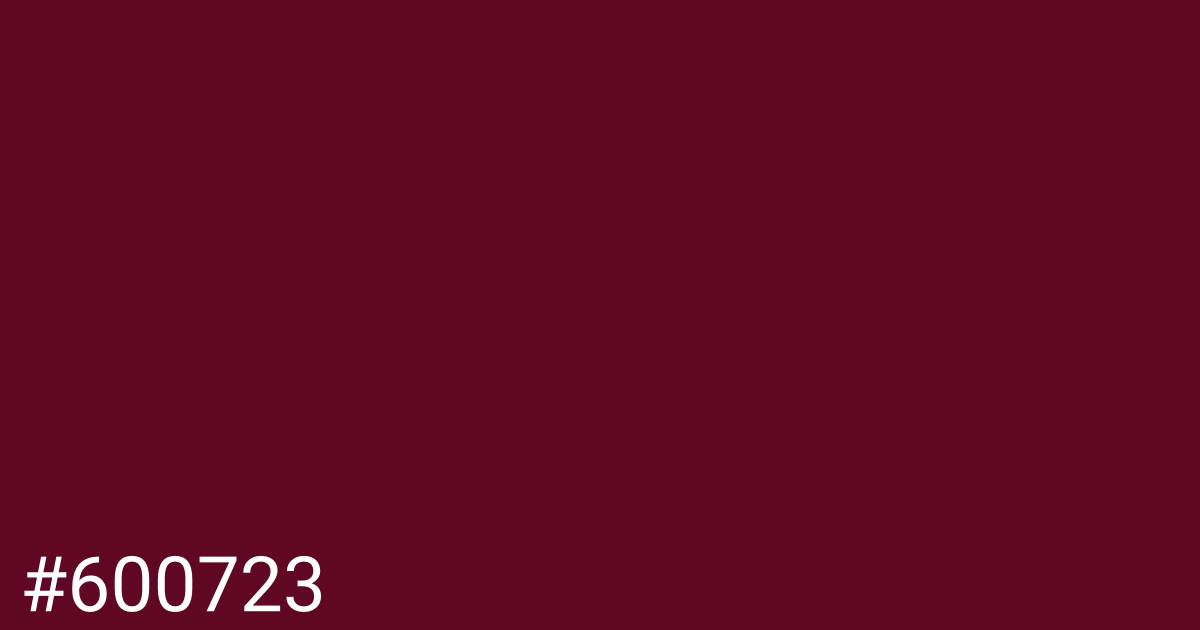 Hex color #600723 graphic