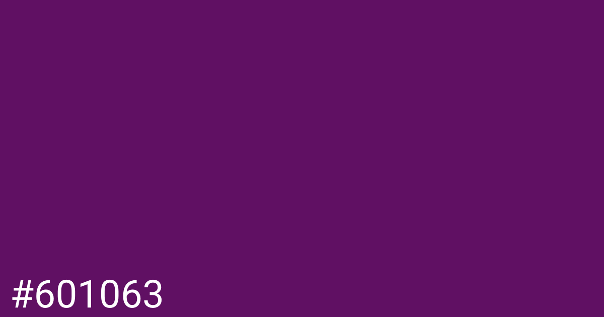 Hex color #601063 graphic