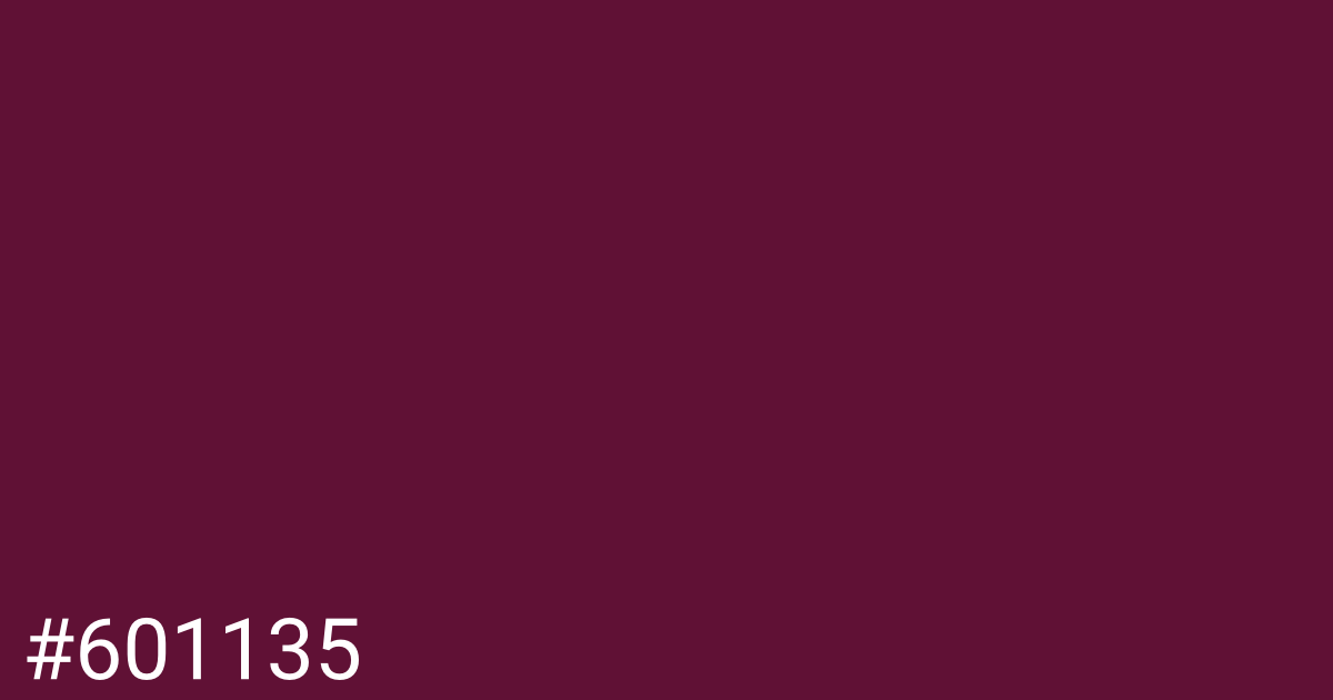 Hex color #601135 graphic