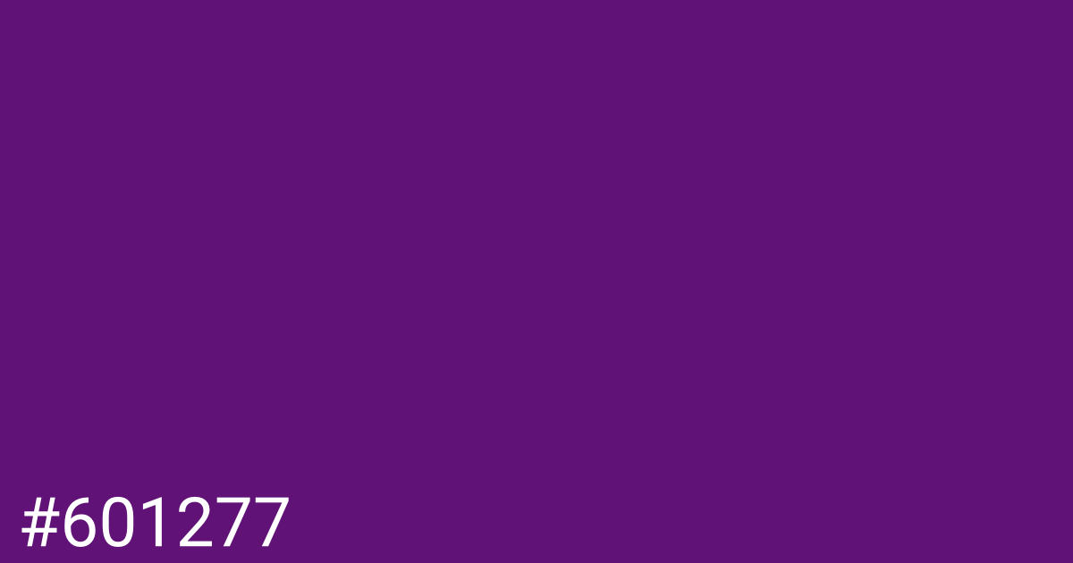 Hex color #601277 graphic