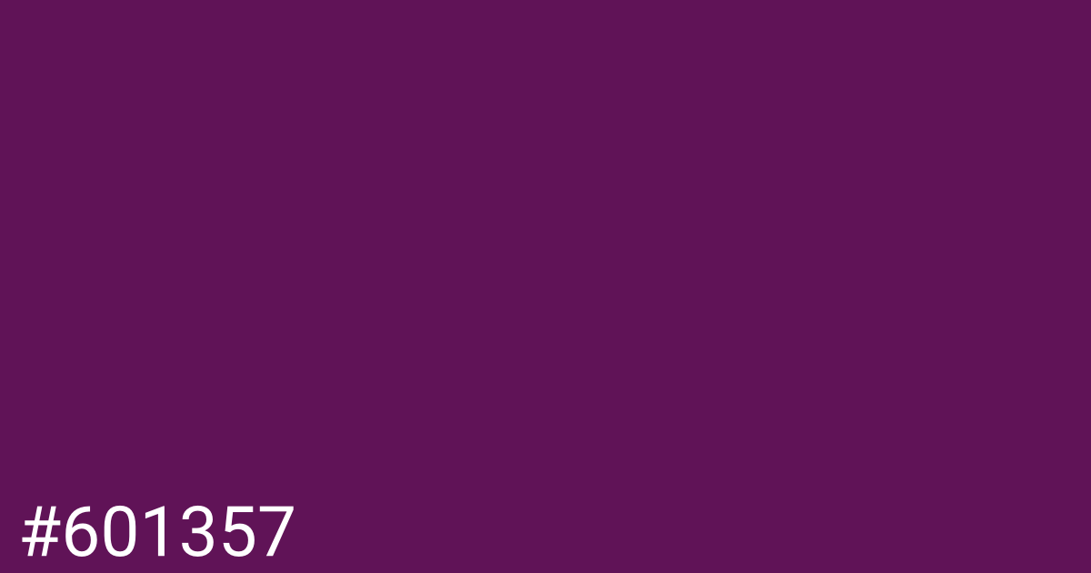 Hex color #601357 graphic