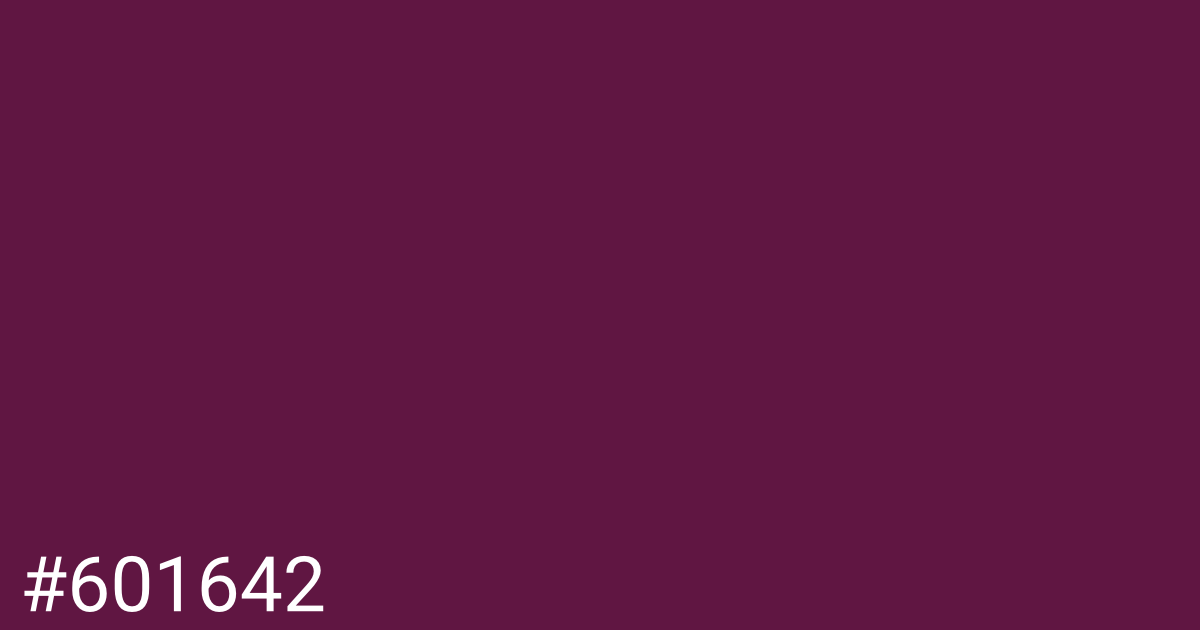 Hex color #601642 graphic