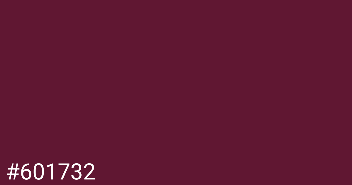 Hex color #601732 graphic