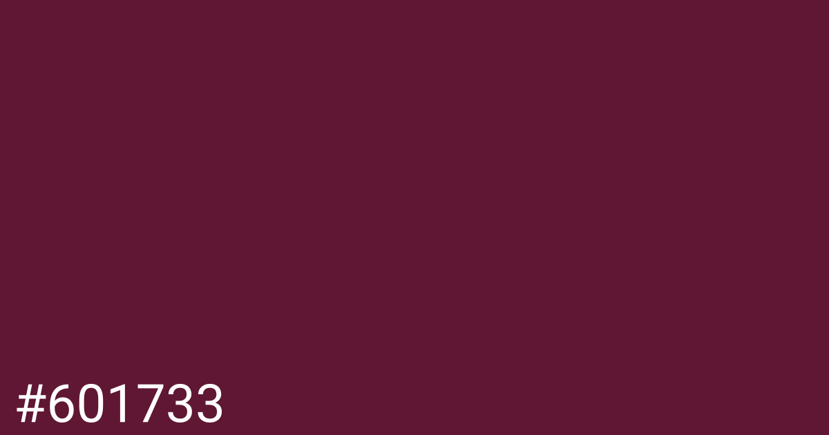 Hex color #601733 graphic