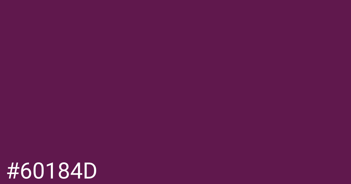 Hex color #60184d graphic