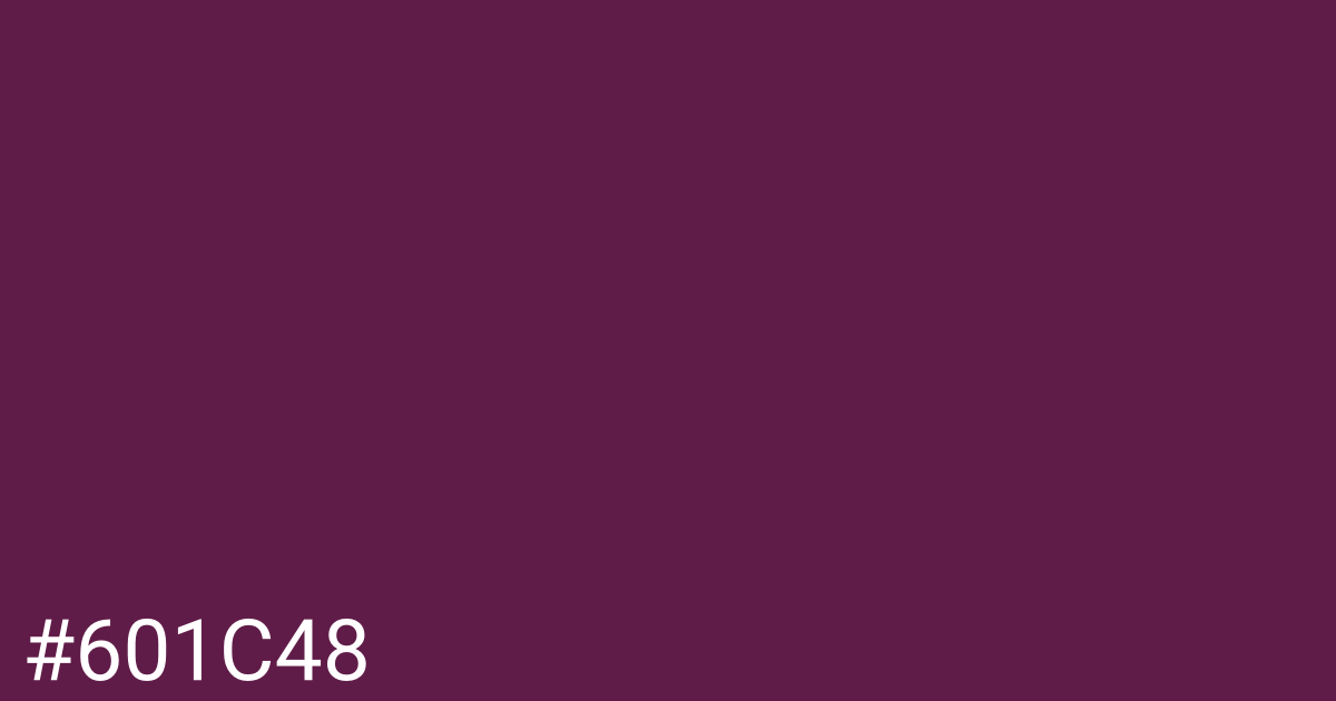 Hex color #601c48 graphic