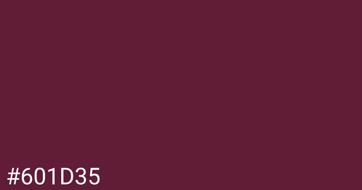 Hex color #601d35 graphic