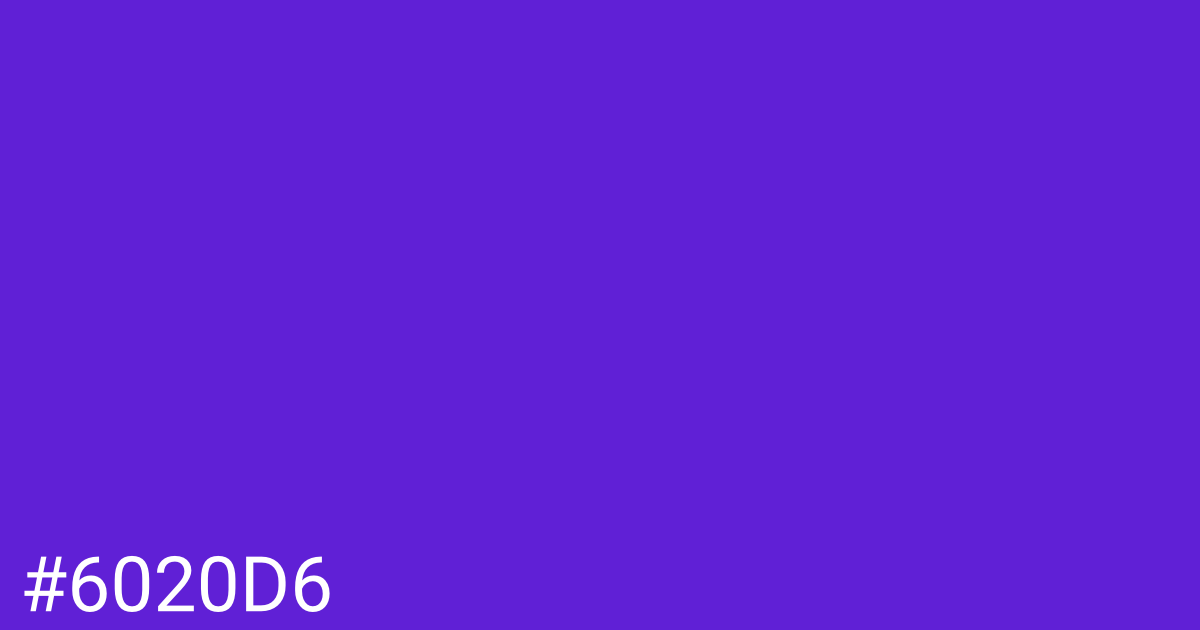 Hex color #6020d6 graphic
