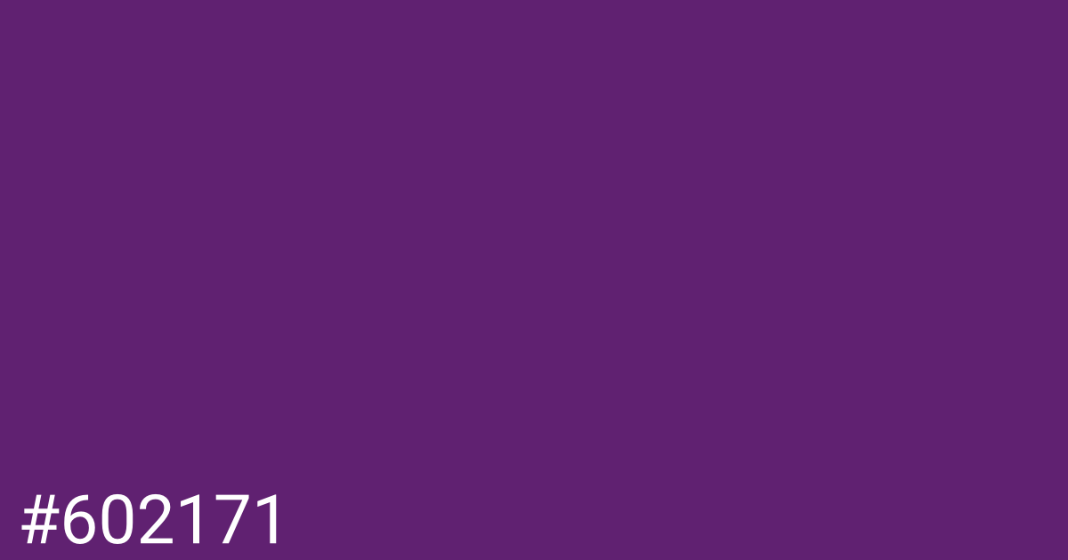 Hex color #602171 graphic