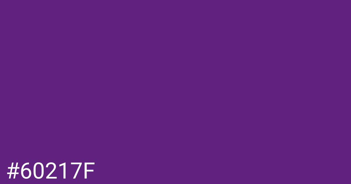 Hex color #60217f graphic