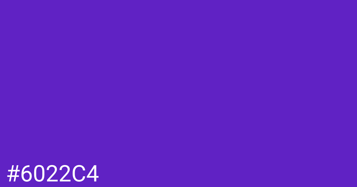 Hex color #6022c4 graphic