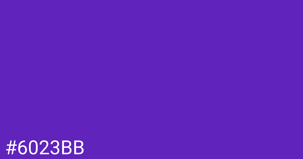 Hex color #6023bb graphic