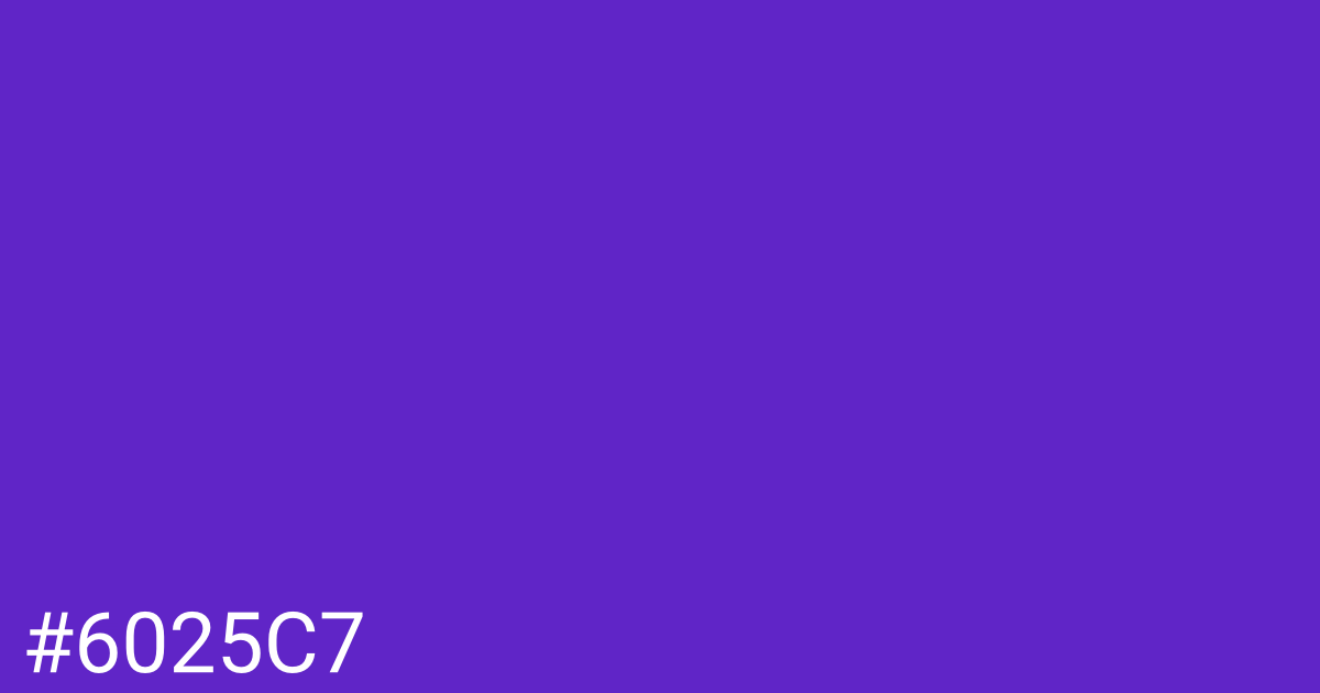 Hex color #6025c7 graphic