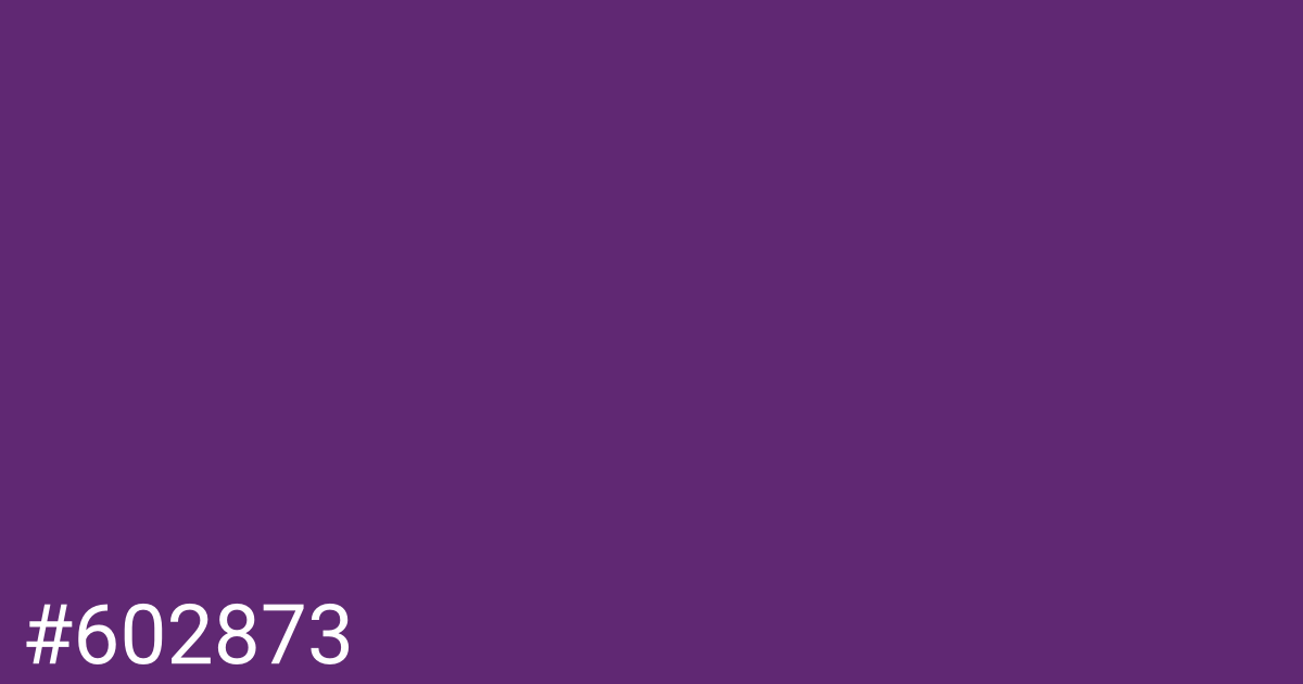 Hex color #602873 graphic