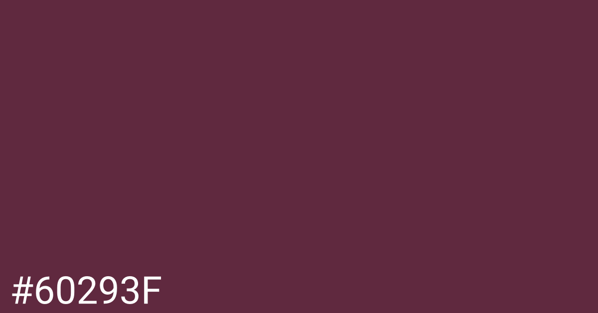 Hex color #60293f graphic