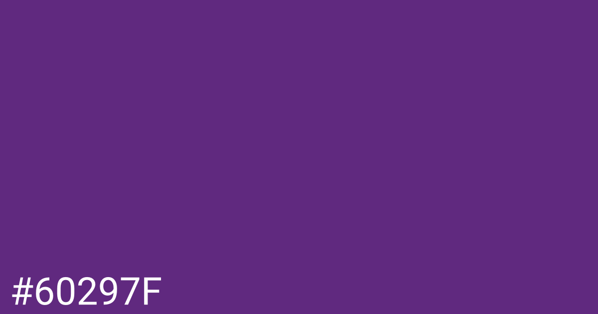 Hex color #60297f graphic