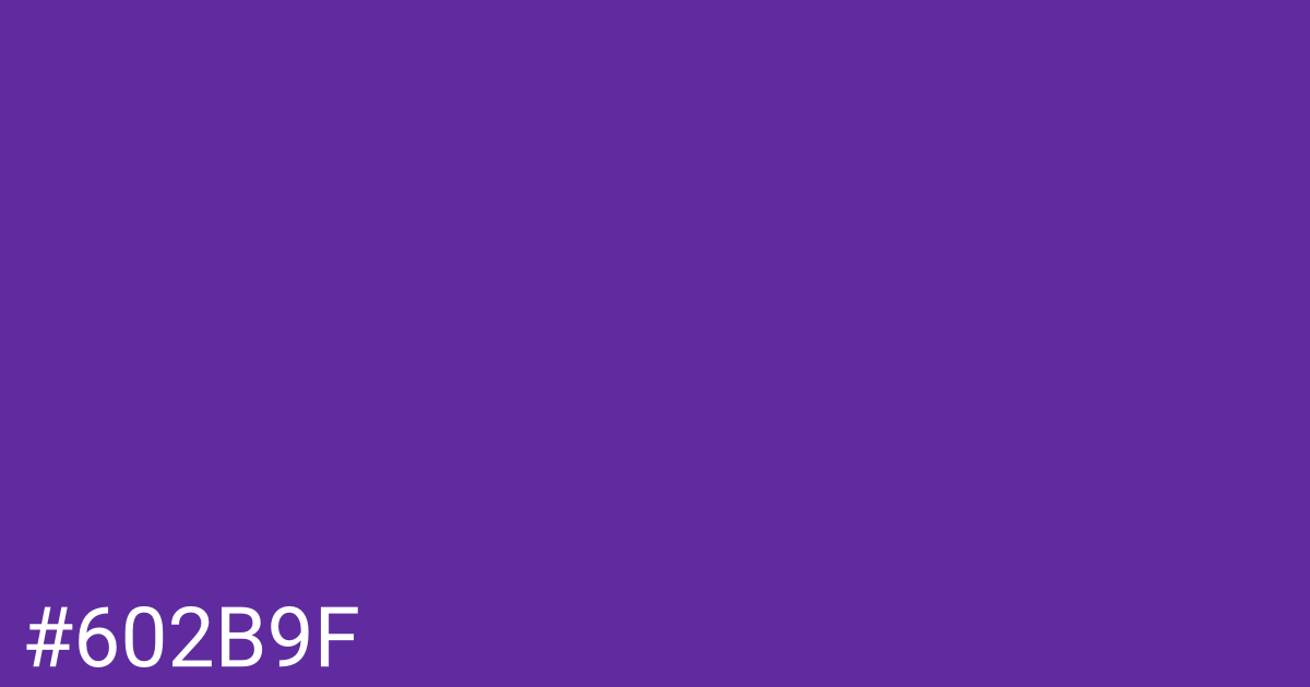 Hex color #602b9f graphic