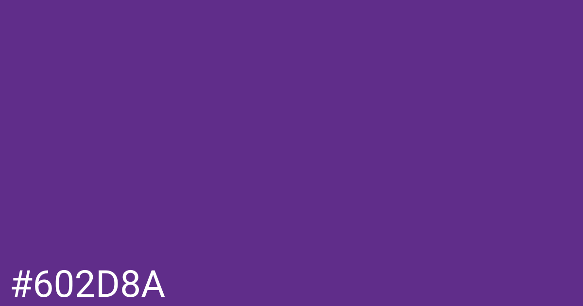 Hex color #602d8a graphic