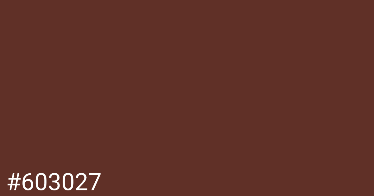 Hex color #603027 graphic