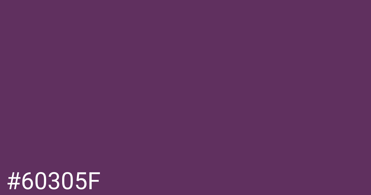 Hex color #60305f graphic