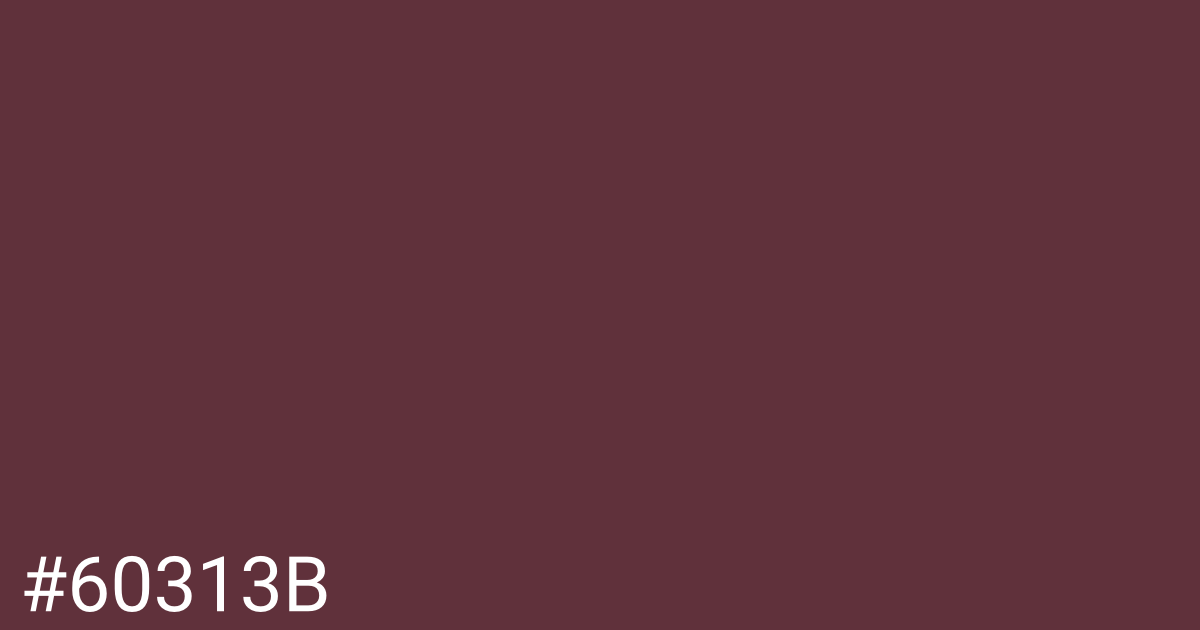 Hex color #60313b graphic