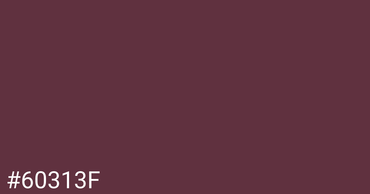 Hex color #60313f graphic