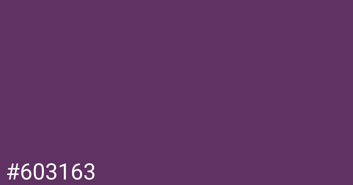 Hex color #603163 graphic