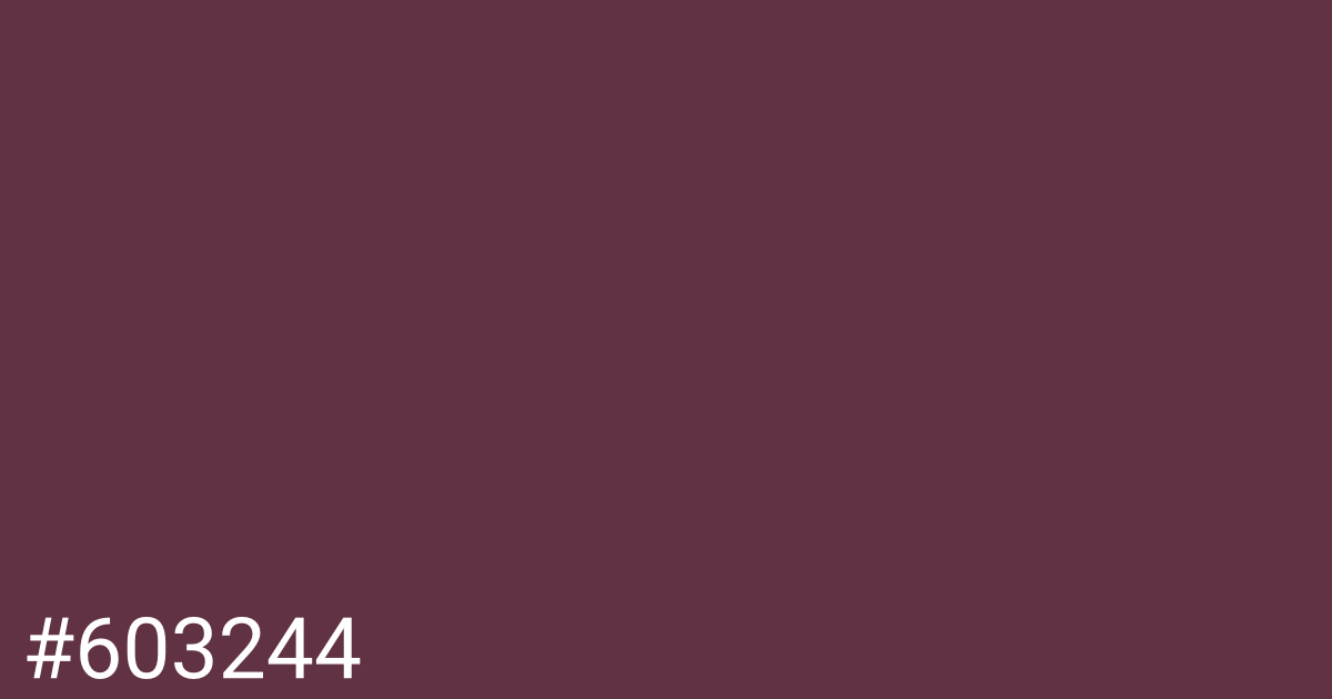 Hex color #603244 graphic