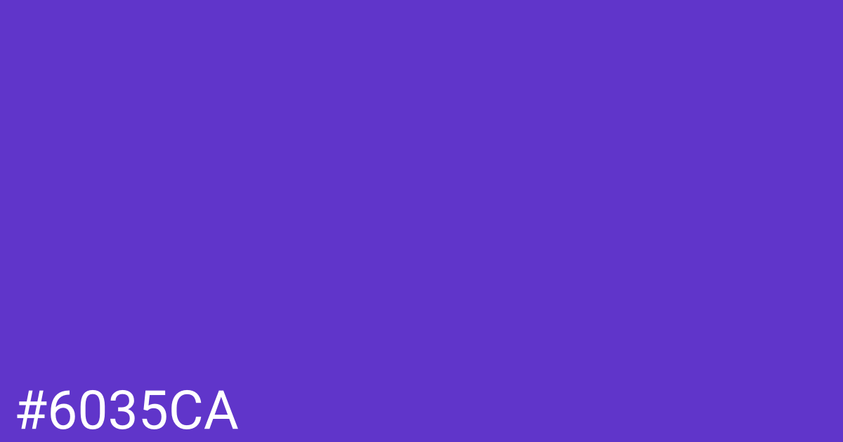 Hex color #6035ca graphic