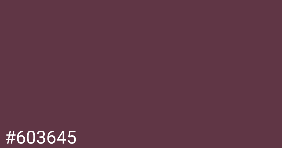 Hex color #603645 graphic