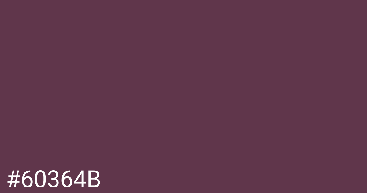 Hex color #60364b graphic