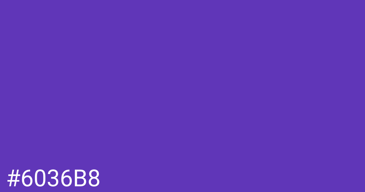 Hex color #6036b8 graphic