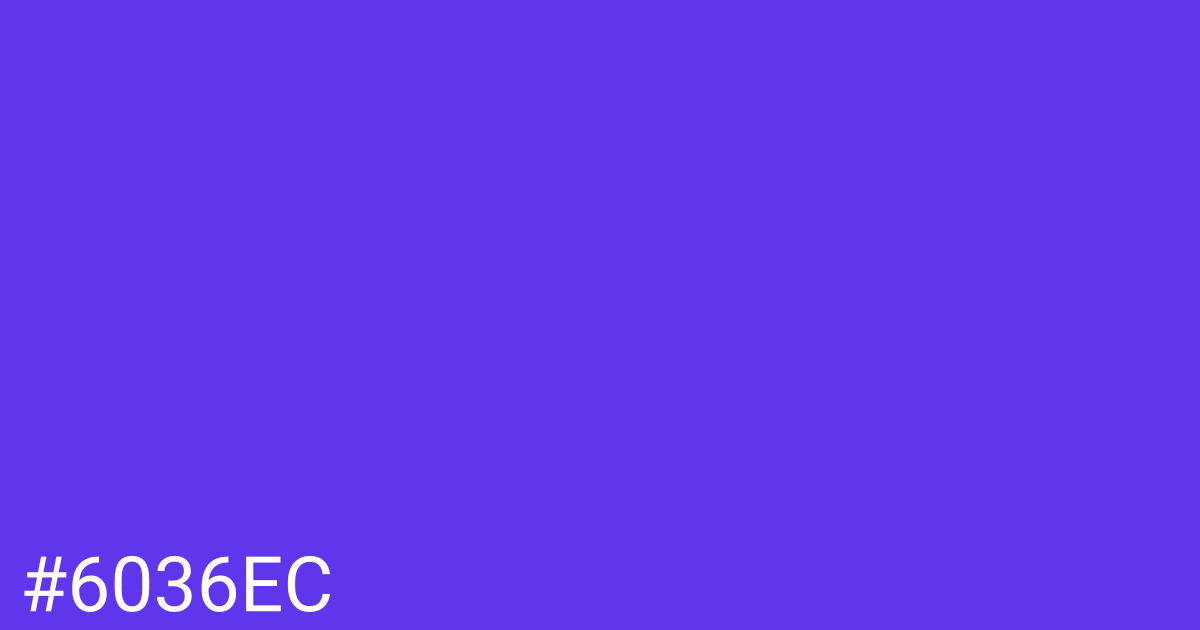 Hex color #6036ec graphic