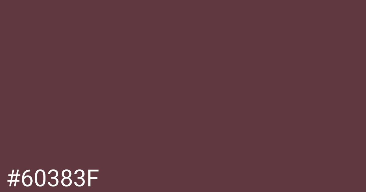 Hex color #60383f graphic