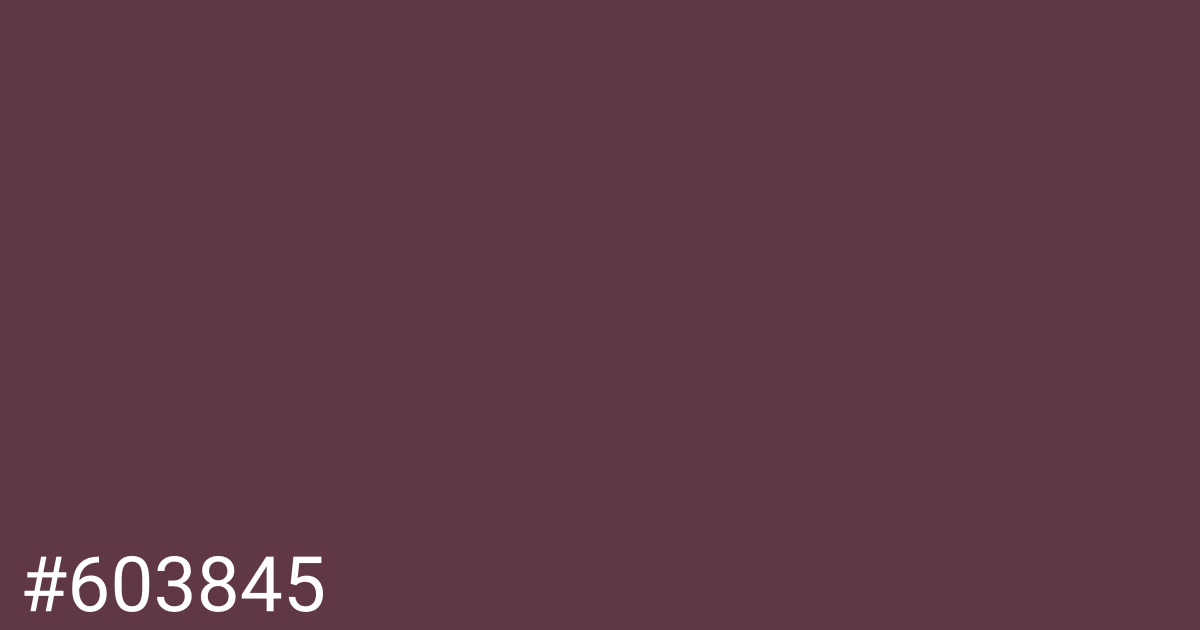 Hex color #603845 graphic