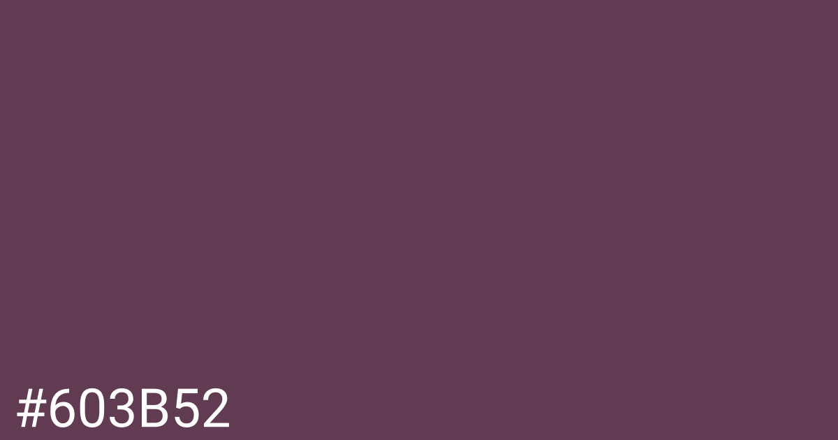 Hex color #603b52 graphic