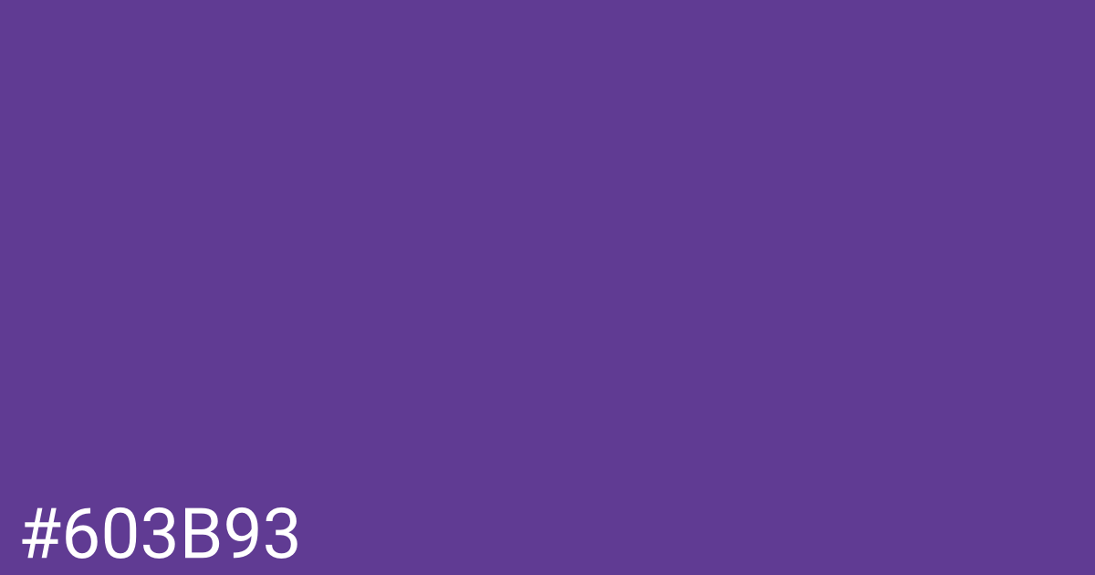 Hex color #603b93 graphic