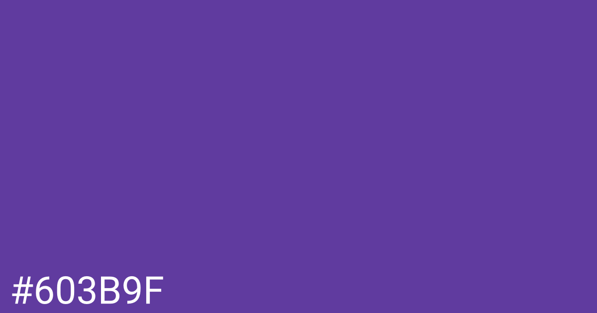 Hex color #603b9f graphic