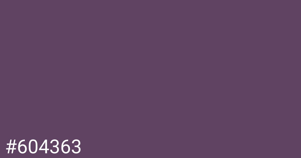 Hex color #604363 graphic