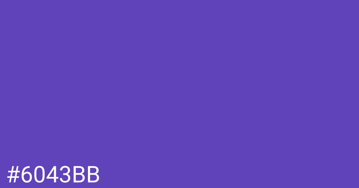 Hex color #6043bb graphic