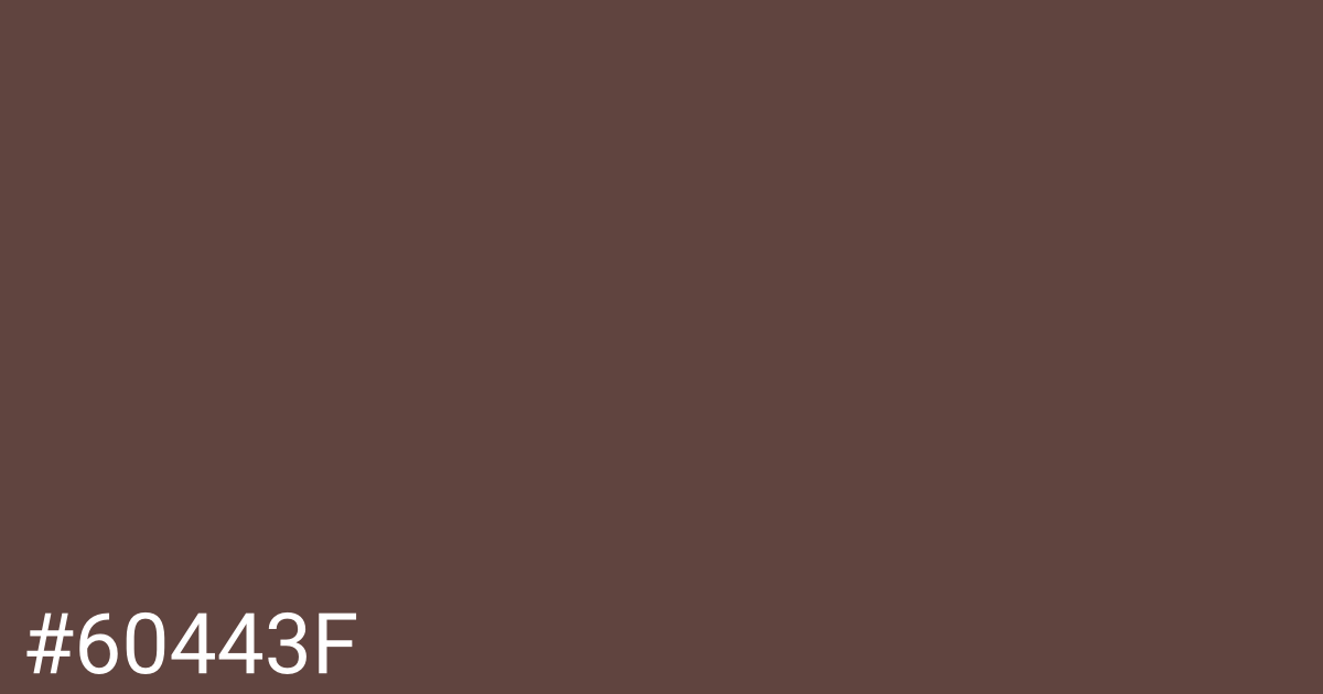 Hex color #60443f graphic