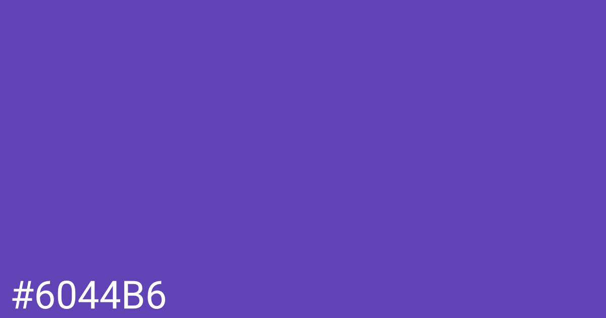 Hex color #6044b6 graphic