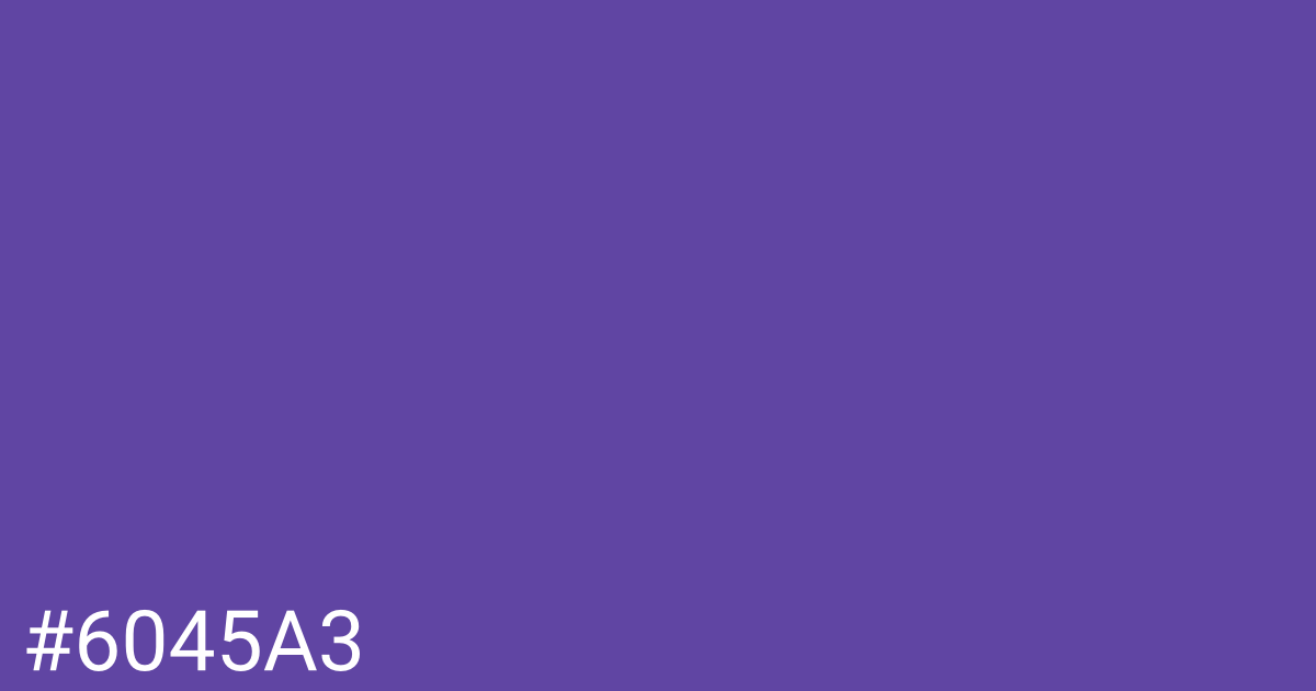 Hex color #6045a3 graphic