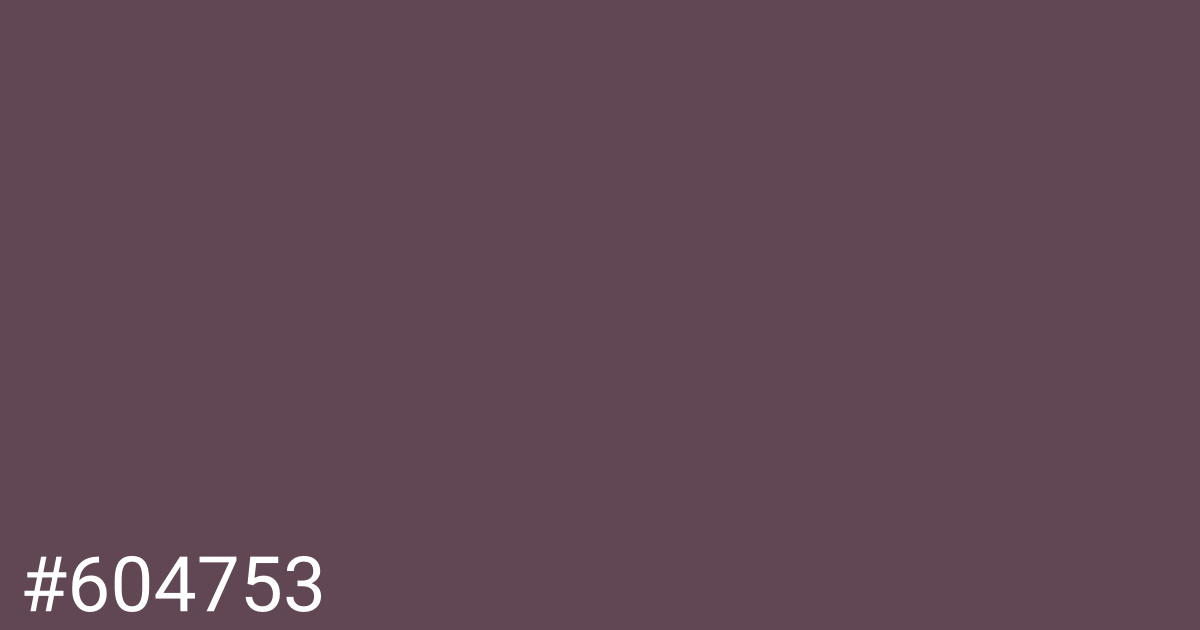 Hex color #604753 graphic