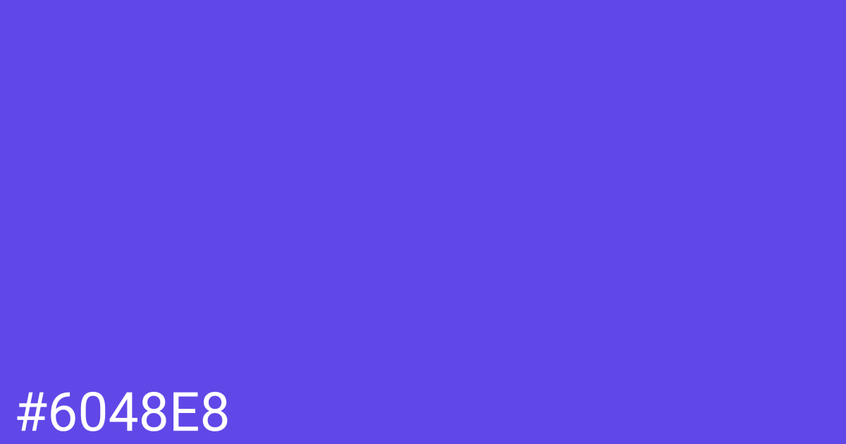 Hex color #6048e8 graphic