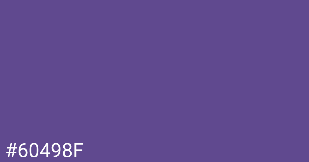 Hex color #60498f graphic