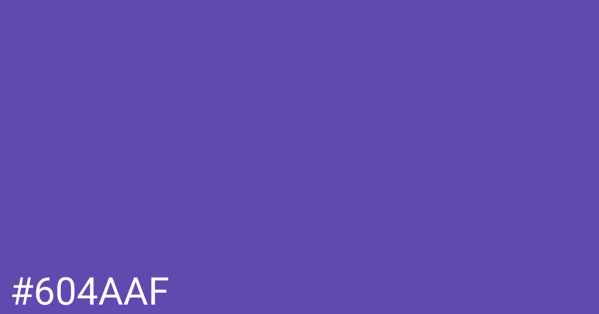 Hex color #604aaf graphic