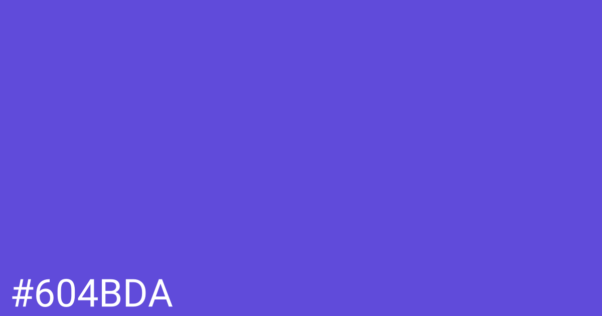 Hex color #604bda graphic